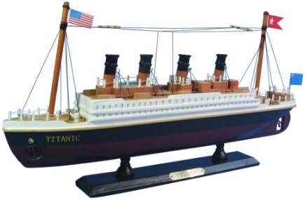 Hampton Nautical RMS Titanic Cruise Ship, 14" , White