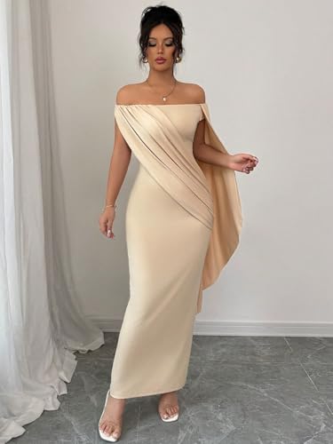 Women's 2025 Summer Bodycon Maxi Dress Elegant Off Shoulder Long Dress4