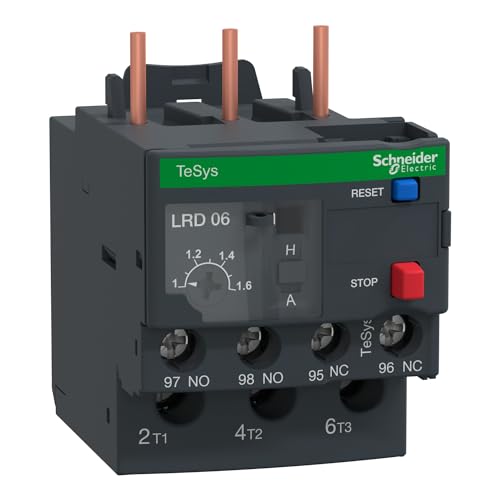 Relais thermique LRD06 TeSys Schneider disjoncteur protection moteur triphasé 1,6A