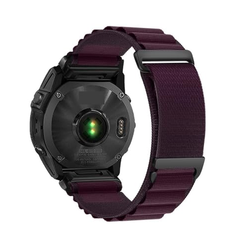 �ɓK������Garmin Tactix 8/Fenix 8/7/6/5x�ʋC���i�C�������[�v���v�x���g�v�����O��(Claret,26mm)