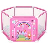 Piscinas PequeñAs: Catálogo para comprar la piscina On line 16 deAO Parque de Juegos Infantil Corralito para Bebé Incluye Bolas de Colores (Hexagonal Rosa)