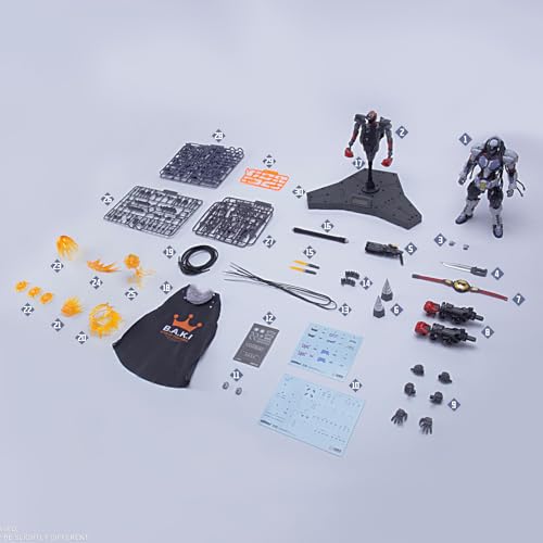Image of Pipigirl 1:10 Plastic Assembly Action Figures Kits, Boxer Baki and Sparring Robot, 8.2 in Mecha Model, Easy to Assemble