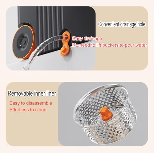 Cubo con fregona giratoria 360° para limpiar sin esfuerzo suelos y azulejos del hogar 5