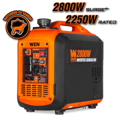 Image of WEN 2800-Watt Inverter Generator, Quiet, Portable, and Lightweight with Fuel Shut Off and CO Watchdog (56280iX)