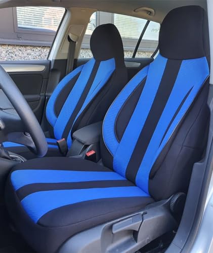 Housses de siège Audi A6 C8 BREMER SITZBEZÜGE noir et bleu