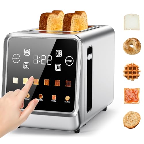 2 Slice Toaster Wide 1.5" Slots, 900W, LCD Touch Screen,
