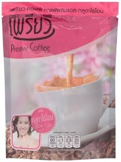 [JCh] Preaw Coffee : Mix Coffee with L-Glutathione 120g (3 Packs)