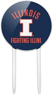 Acrylic University of Illinois Official Logo Cake Topper Party Decoration for Wedding Anniversary Birthday Graduation