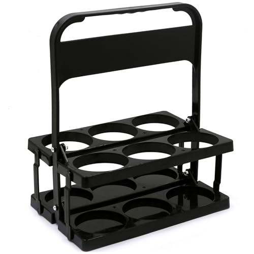 Veesper Porte-Bouteilles 6 Bouteilles de 2, 95 Pouces Porte-Boissons Pliable avec poignée Livraison de Boissons réutilisables pour bière Vin Portable pour Un Usage Quotidien et Une fête..