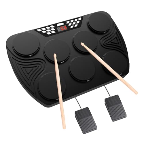 OYAYO 電子ドラムパッド 7パッド 持ち運び可能 充電式ドラムキット ベロシティ感知ドラムパッド USB-MIDI対応 Mac・PC対応 初心者 日本語説明書付き (TD01) OYAYO 電子ドラムパッド 7パッド 持ち運び可能 充電式ドラムキット ベロシティ感知ドラムパッド USB-MIDI対応 Mac・PC対応 初心者 日本語説明書付き (TD01)