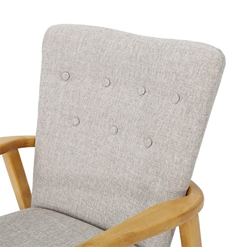 Collin Mid Century Fabric Rocking Chair (Wheat) #TOP3