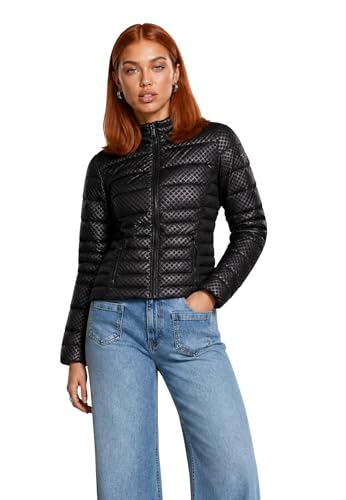 Doudoune noire GUESS protection contre le froid et vent hivernal W6YL16