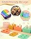 Uping Puzzle Holz ab 1 Jahr Montessori Sortierspiel Holzspielzeug Sortierspielzeug Motorik Lernspielzeug Babyspielzeug 1 2 3 Jahr Geburtstagsgeschenke für Jungen und Mädchen