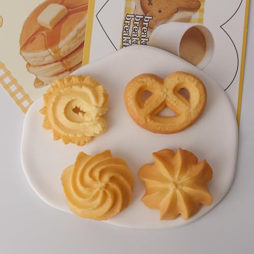 4pcs Cookie Brooches Set - Imitation Biscuit Lapel Pins, Cute Cartoon Dessert Badges for Backpacks/Clothing/Hats, Baking-Themed Jewelry Accessories for Cookie Enthusiasts Gourmet Collectibles2