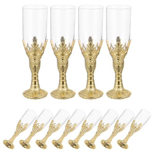 Alipis 12pièces Lot de Verres à Vin Vintage Calices pour Fêtes de Remise de Diplômes et Cérémonies