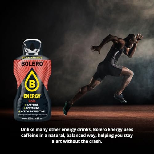 Bolero Energy | Sugar-Free Powder Drink | Vegan & Gluten-Free | For Active Lifestyles (12x14g, Apple) (12x14g, Blue)