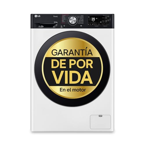 LG F4DR7510AGW - Lavadora Secadora Inteligente, 10/6kg, AI Direct Drive, 1400rpm,...