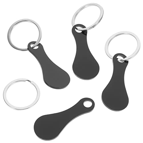 MAGICLULU Trolley Coin 4Pcs Shopping Trolley Token Key Ring Stainless Steel s for Shopping Cart Trolley Tokens - Image 2