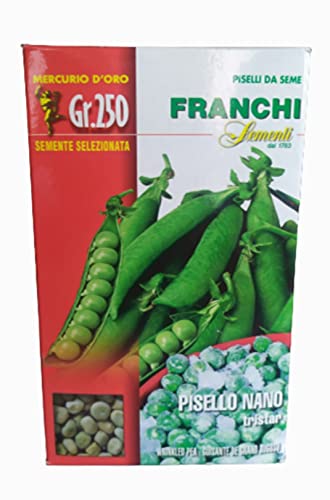 Franchi Sementi di qualità, Pisello Nano Varietà Tristar da Congelare da 200gr