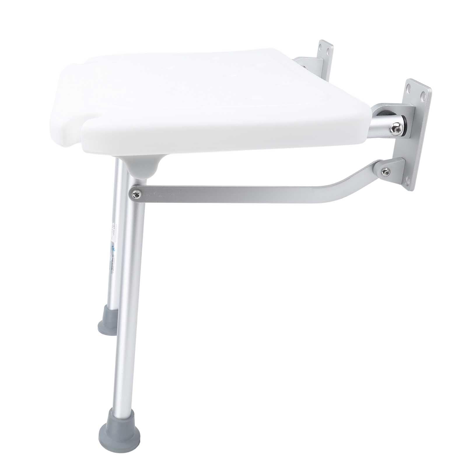 Fockety Asiento de Ducha Plegable, Antideslizante Aleación de Aluminio Montado en la Pared Banco de Asiento de Ducha Silla de Ducha Plegable Banco de Ducha Plegable para Adultos