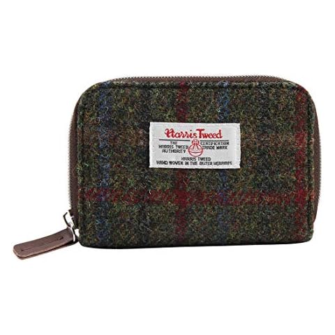 Harris Tweed Plaid Tartan Zipped Wallet Coin Purses Pouches (Rainbow Tartan) Cover