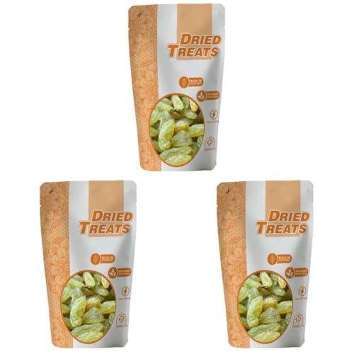 Image of Dried Treats Premium Raisins (Green Raisins /Kishmish, 250g) (Pack of 3)