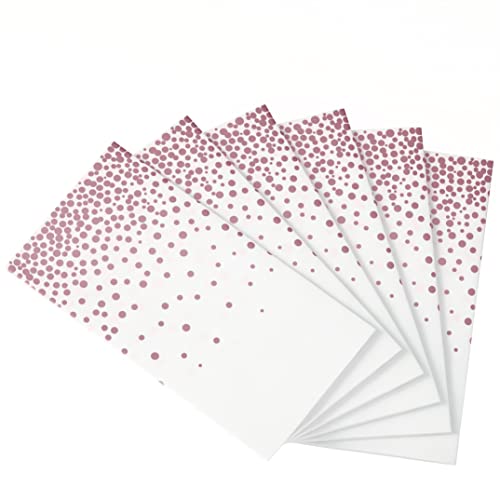 Neatiffy 54 x 108 Inch Rectangle Plastic Table Cloth Picnic/Camping/Birthday Party/Banquet Table Cover. Disposable Tablecloths (White with Rosegold Dot)