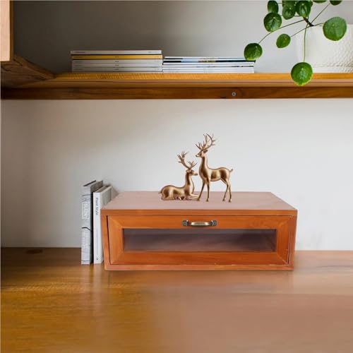 Boîte de rangement pour ordinateur portable et support écran bois