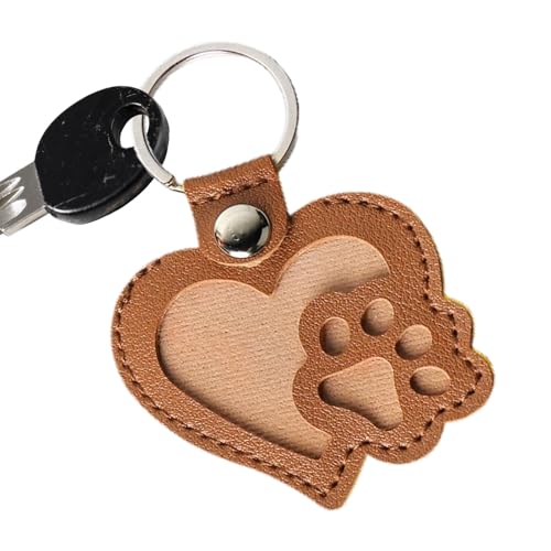 Porte-Clés Souvenir Poils de Chien,Breloque en Cuir pour Sac à Main - Accessoire de Sac à Main Sacoche Cartable pour Adultes Anniversaire Noël