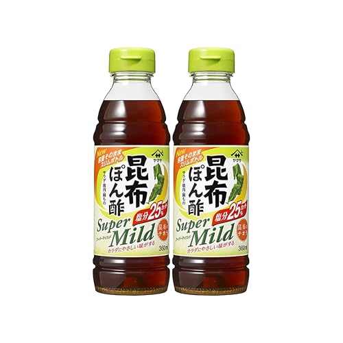 ヤマサ 昆布ぽん酢 スーパーマイルド 360ml、2本 【塩分25％カット・まろやか風味】鍋物・サラダ・冷しゃぶにぴったり｜昆布だし×柑橘果汁の万能調味料のサムネイル