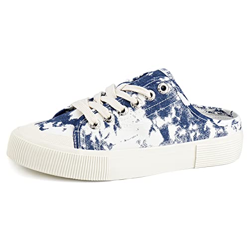 JENN ARDOR Women's Canvas Mules Shoes Backless Fashion Sneakers Slipper