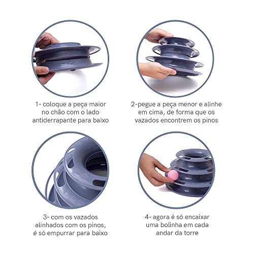 Torre de Bolinhas Brinquedo para Gatos - Oikos Animal