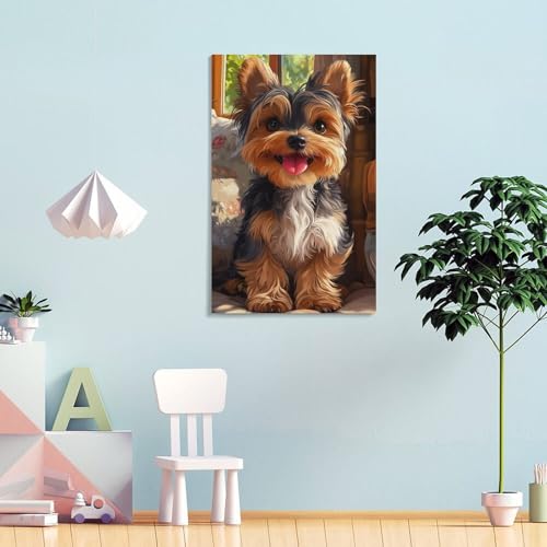 Terrier du Yorkshire impression sur toile tendre et unique