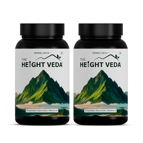 Image of Height Veda Powder | Pack Of 2 | Ayurvedic Height Growth Supplement for Men & Women | Natural Herbal Nutrition Health Boost-300gm