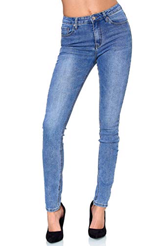 Elara Pantalon Taille Haute Femmes Jean Chunkyrayan MEL0331 Light Blue Denim-40