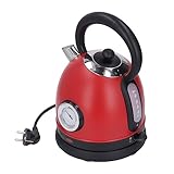 Haofy Elektrischer Wasserkocher 1,8 L, Schnell Kochend, mit Automatischer Abschaltung – Glas-Teekessel mit Temperaturanzeige für Zuhause, Küche, Büro und Wohnmobil (Rot)