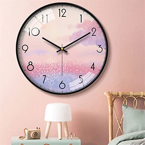 Reloj de pared interior con diseño circular simple y elegante de 12 pulgadas 4