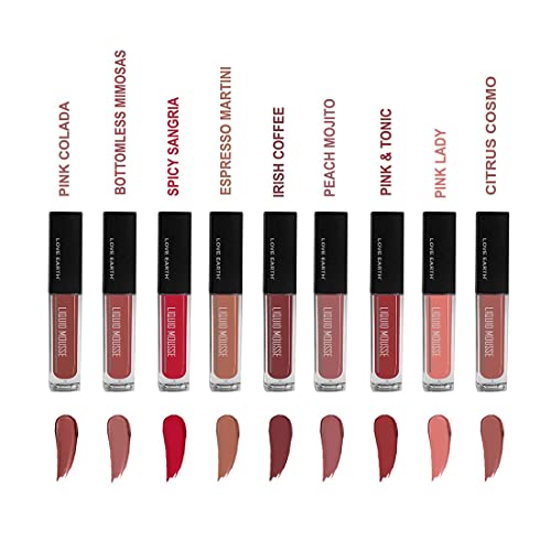 LoveEarth Liquid Matte Lipstick Combo Pack - 9-Piece Set with Waterproof Mousse Jojoba Oil, and Vitamin E - Smudge-Proof & Transferproof Mini Liquid Lipstick Long-Lasting Lip... - Image 3