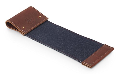 ShaveFace Genuine Leather Strop For Disposable & Safety Razors - Double Sided for Honing and Cleaning Blades