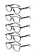 Eyekepper 5-pack Retro Reading Glasses Square Readers for Women Reading with Spring Hinges +1.50