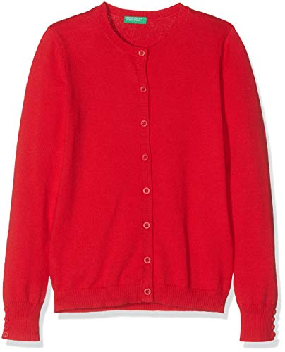 United Colors of Benetton 12DRC5383 Cardigan, Rosso (Rosso Ciliegia 27j), 90 (Taglia produttore:1Y) Bambina