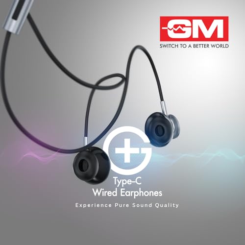 Image of GM G+ Type-C Wired Earphones with HD Mic | 14mm Drivers, Pure Bass Sound | Half-in-Ear Comfort Fit | Lightweight & Durable | USB-C Earphones for Calls, Music & Gaming
