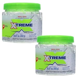 Xtreme Professional Styling Gel, Clear with Aloe Vera, Alcohol-Free, Maximum Hold, 15.87 oz, 2 Pack
