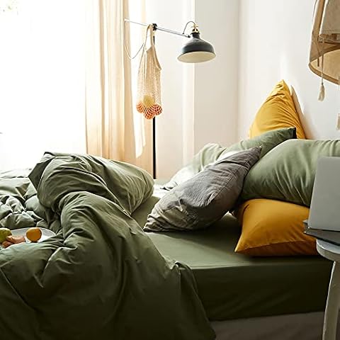Michorinee Housse de Couette Vert Olive Cover