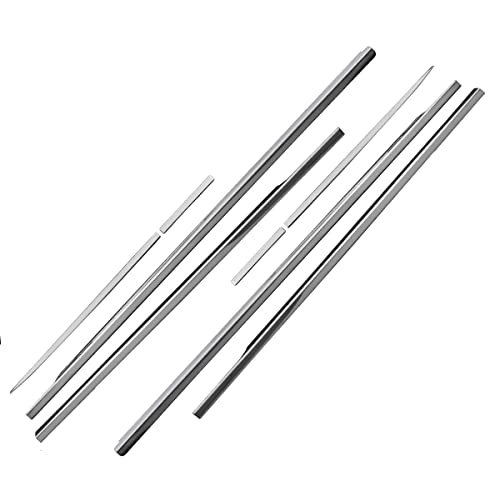 oi-trading スズキ エブリィワゴン/バン DA64 /DA64V 前期/後期 サイド ウィンドウトリム ウェザーストリップモール ガーニッシュ 傷付き防止 ステンレス製 鏡面仕上げ メッキモール カー アクセサリー ドレスアップ カスタム パーツ