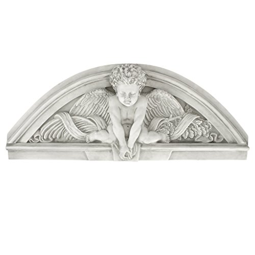 Design Toscano KY404948 Cherubs Grande Welcome Sculptural Wall Pediment thumb #1