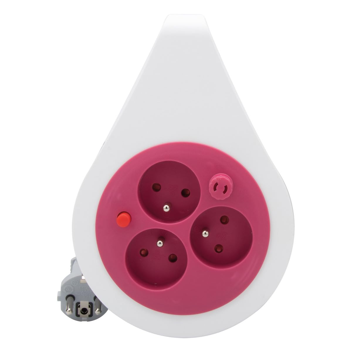 Enrouleur ménager 4x2P T - 15m 3G1mm² - Rose - Zenitech