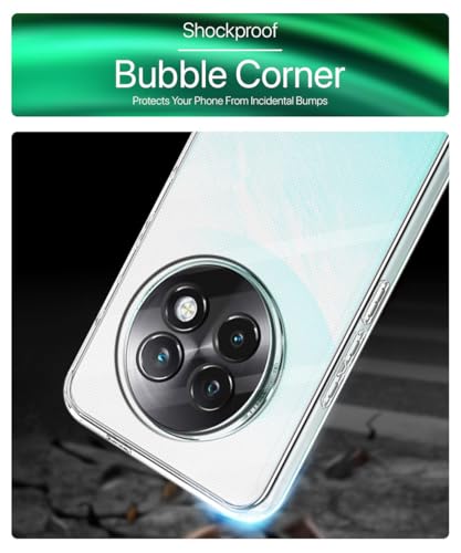 Image of WOW IMAGINE Transparent Back Cover Case for Realme 13 Plus 5G | Realme P1 Speed 5G | Raised Bumps for Full Device & Camera Protection Shockproof TPU Silicone Back Case Mobile Cover - Transparent