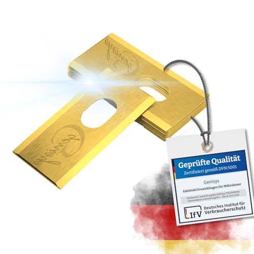 G greengrass tools Couteau en titane compatible avec Dreame A1 A2 Mova Lame de rechange pour robot tondeuse - Acier inoxydable LongLife [incassable DIN EN...