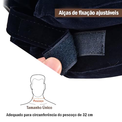 Suporte Cinta Colar Inflável Retrator Apoio para Pescoço, Dispositivo Tração Cervical, Melhor Postur